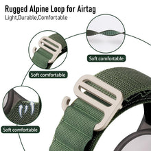 Load image into Gallery viewer, xDfind Silver Buckle Loop Nylon Band Style Anti-lost Tracker Protective Cover, For AirTag 2nd Gen / AirTag 1st Gen