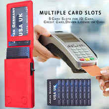 Load image into Gallery viewer, BFK29 Prismatic Embossed MagSafe Magnetic Leather Card Bag