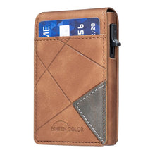 Load image into Gallery viewer, BFK29 Prismatic Embossed MagSafe Magnetic Leather Card Bag