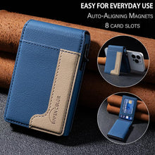 Load image into Gallery viewer, BFK28 Colorblock MagSafe Magnetic Leather Card Bag