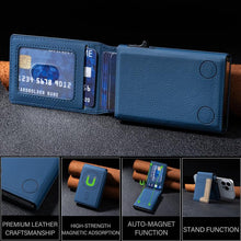 Load image into Gallery viewer, BFK28 Colorblock MagSafe Magnetic Leather Card Bag