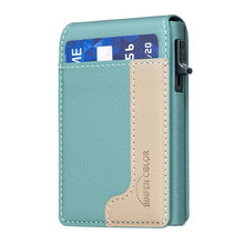 Load image into Gallery viewer, BFK28 Colorblock MagSafe Magnetic Leather Card Bag