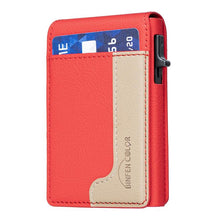 Load image into Gallery viewer, BFK28 Colorblock MagSafe Magnetic Leather Card Bag