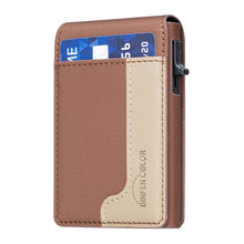 Load image into Gallery viewer, BFK28 Colorblock MagSafe Magnetic Leather Card Bag