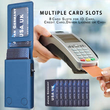 Load image into Gallery viewer, BFK31 Colorblock Zipper MagSafe Magnetic Leather Card Bag