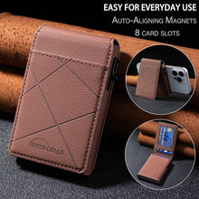 Load image into Gallery viewer, BFK32 Embossed Prismatic MagSafe Magnetic Leather Card Bag