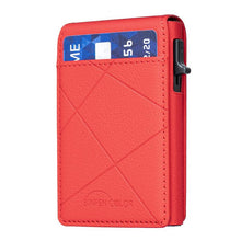Load image into Gallery viewer, BFK32 Embossed Prismatic MagSafe Magnetic Leather Card Bag