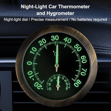 Load image into Gallery viewer, High-precision Pointer-type Luminous Car Thermometer Hygrometer, Thermometer Hygrometer