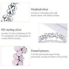 Load image into Gallery viewer, S925 Sterling Silver Pink Wreath Women Ring, 6, 7, 8