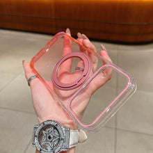Load image into Gallery viewer, Transparent Gradient 360 Degree Rotation Holder MagSafe Phone Case, For iPhone 18 Pro / 17 Pro, For iPhone 18 Pro Max / 17 Pro Max, For iPhone 17, For iPhone Air, For iPhone 16 Pro Max, For iPhone 16 Pro, For iPhone 16 Plus, For iPhone 16