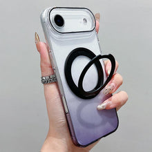 Load image into Gallery viewer, Transparent Gradient 360 Degree Rotation Holder MagSafe Phone Case, For iPhone 18 Pro / 17 Pro, For iPhone 18 Pro Max / 17 Pro Max, For iPhone 17, For iPhone Air, For iPhone 16 Pro Max, For iPhone 16 Pro, For iPhone 16 Plus, For iPhone 16