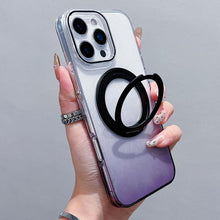 Load image into Gallery viewer, Transparent Gradient 360 Degree Rotation Holder MagSafe Phone Case, For iPhone 18 Pro / 17 Pro, For iPhone 18 Pro Max / 17 Pro Max, For iPhone 17, For iPhone Air, For iPhone 16 Pro Max, For iPhone 16 Pro, For iPhone 16 Plus, For iPhone 16