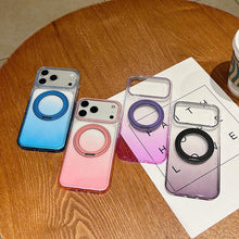 Load image into Gallery viewer, Transparent Gradient 360 Degree Rotation Holder MagSafe Phone Case, For iPhone 17 Pro Max, For iPhone 17 Pro, For iPhone 17, For iPhone Air, For iPhone 16 Pro Max, For iPhone 16 Pro, For iPhone 16 Plus, For iPhone 16