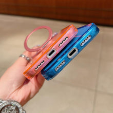 Load image into Gallery viewer, Transparent Gradient 360 Degree Rotation Holder MagSafe Phone Case, For iPhone 17 Pro Max, For iPhone 17 Pro, For iPhone 17, For iPhone Air, For iPhone 16 Pro Max, For iPhone 16 Pro, For iPhone 16 Plus, For iPhone 16