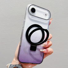 Load image into Gallery viewer, Transparent Gradient Metal Ring Holder MagSafe Phone Case, For iPhone 18 Pro / 17 Pro, For iPhone 18 Pro Max / 17 Pro Max, For iPhone 17, For iPhone Air, For iPhone 16 Pro Max, For iPhone 16 Pro, For iPhone 16 Plus, For iPhone 16
