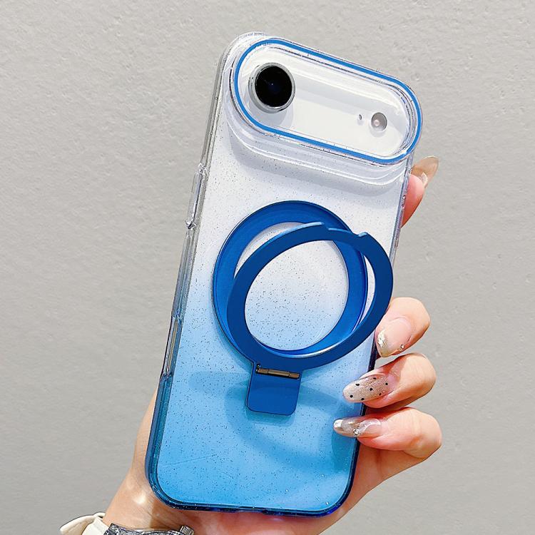 Transparent Gradient Metal Ring Holder MagSafe Phone Case, For iPhone 18 Pro / 17 Pro, For iPhone 18 Pro Max / 17 Pro Max, For iPhone 17, For iPhone Air, For iPhone 16 Pro Max, For iPhone 16 Pro, For iPhone 16 Plus, For iPhone 16