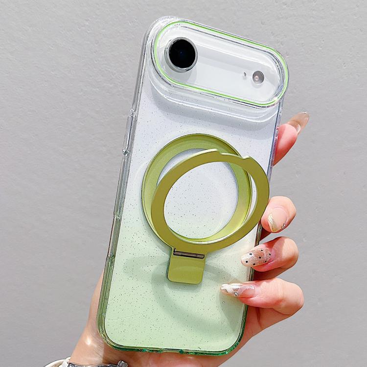 Transparent Gradient Metal Ring Holder MagSafe Phone Case, For iPhone 18 Pro / 17 Pro, For iPhone 18 Pro Max / 17 Pro Max, For iPhone 17, For iPhone Air, For iPhone 16 Pro Max, For iPhone 16 Pro, For iPhone 16 Plus, For iPhone 16