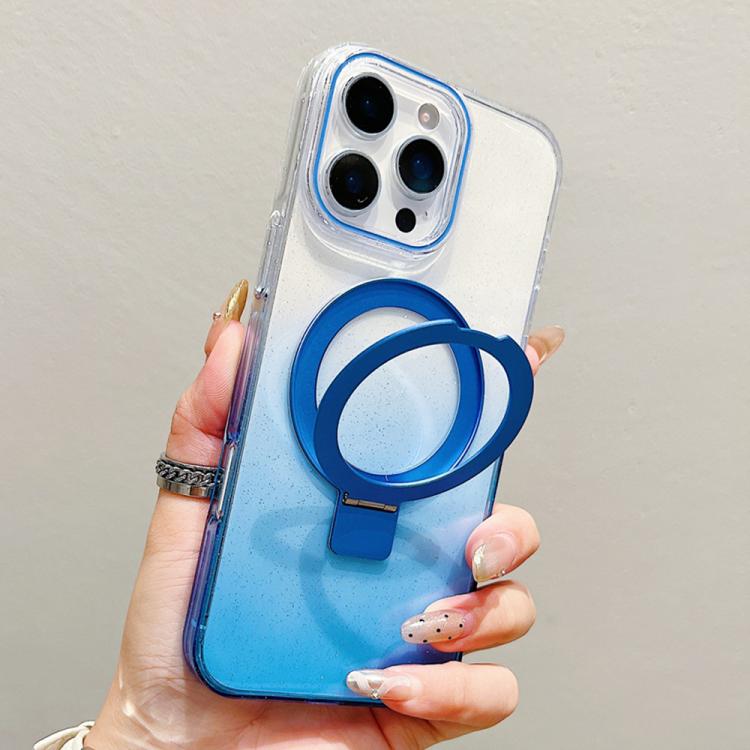 Transparent Gradient Metal Ring Holder MagSafe Phone Case, For iPhone 18 Pro / 17 Pro, For iPhone 18 Pro Max / 17 Pro Max, For iPhone 17, For iPhone Air, For iPhone 16 Pro Max, For iPhone 16 Pro, For iPhone 16 Plus, For iPhone 16