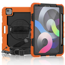 Load image into Gallery viewer, Shockproof Colorful Silicone + PC Protective Case with Holder &amp; Shoulder Strap &amp; Hand Strap &amp; Pen Slot, For iPad Air 2022 / 2020 10.9