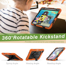 Load image into Gallery viewer, Shockproof Colorful Silicone + PC Protective Case with Holder &amp; Shoulder Strap &amp; Hand Strap &amp; Pen Slot, For iPad Air 2022 / 2020 10.9, For Samsung Galaxy Tab A7 (2020) T500/T505