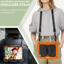Load image into Gallery viewer, Shockproof Colorful Silicone + PC Protective Case with Holder &amp; Shoulder Strap &amp; Hand Strap &amp; Pen Slot, For iPad Air 2022 / 2020 10.9