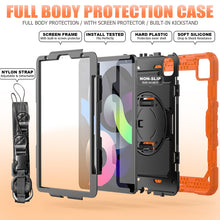 Load image into Gallery viewer, Shockproof Colorful Silicone + PC Protective Case with Holder &amp; Shoulder Strap &amp; Hand Strap &amp; Pen Slot, For iPad Air 2022 / 2020 10.9