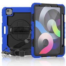 Load image into Gallery viewer, Shockproof Colorful Silicone + PC Protective Case with Holder &amp; Shoulder Strap &amp; Hand Strap &amp; Pen Slot, For iPad Air 2022 / 2020 10.9