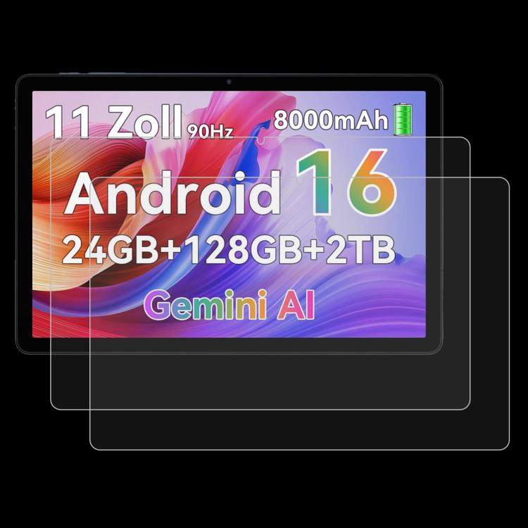 2pcs 9H 0.3mm Explosion-proof Tempered Glass Film, For KINGRID T90 11 inch