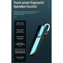 Load image into Gallery viewer, V19S Bluetooth 5.0 Business Style Fingerprint Touch Bluetooth Earphone