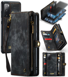 CaseMe 008 Detachable Multifunctional Horizontal Flip Leather Case with Holder & Card Slot & Zipper Wallet & Photo Frame, For Samsung Galaxy S20 FE
