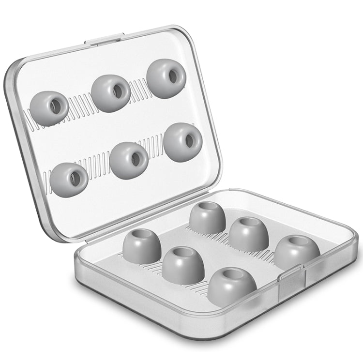 12 PCS Wireless Earphone Replaceable Memory Foam Ear Cap Earplugs for AirPods Pro, with Storage Box, Memory Foam Grey