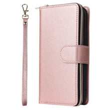 Load image into Gallery viewer, Zipper Wallet Bag Horizontal Flip PU Leather Case with Holder &amp; 9 Card Slots &amp; Wallet &amp; Lanyard &amp; Photo Frame, For iPhone 11, For iPhone 11 Pro, For iPhone 11 Pro Max, For iPhone SE 2022 / SE 2020 / 8 / 7, For iPhone 12 mini, For iPhone 12 / 12 Pro    ...