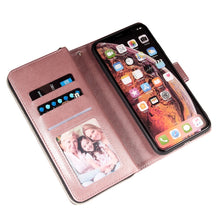 Load image into Gallery viewer, Zipper Wallet Bag Horizontal Flip PU Leather Case with Holder &amp; 9 Card Slots &amp; Wallet &amp; Lanyard &amp; Photo Frame, For iPhone XS Max