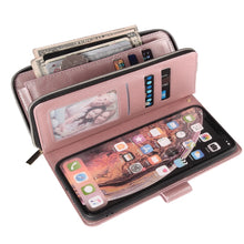 Load image into Gallery viewer, Zipper Wallet Bag Horizontal Flip PU Leather Case with Holder &amp; 9 Card Slots &amp; Wallet &amp; Lanyard &amp; Photo Frame, For iPhone XS Max