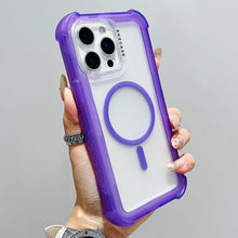 Load image into Gallery viewer, Transparent Matte TPU Hybrid PC 3-in-1 MagSafe Phone Case, For iPhone 15 Pro Max, For iPhone 15 Pro, For iPhone 15 Plus, For iPhone 15, For iPhone 14 Plus, For iPhone 14, For iPhone 14 Pro, For iPhone 14 Pro Max