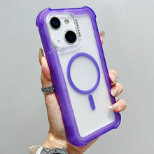 Load image into Gallery viewer, Transparent Matte TPU Hybrid PC 3-in-1 MagSafe Phone Case, For iPhone 15 Pro Max, For iPhone 15 Pro, For iPhone 15 Plus, For iPhone 15, For iPhone 14 Plus, For iPhone 14, For iPhone 14 Pro, For iPhone 14 Pro Max