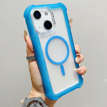 Load image into Gallery viewer, Transparent Matte TPU Hybrid PC 3-in-1 MagSafe Phone Case, For iPhone 15 Pro Max, For iPhone 15 Pro, For iPhone 15 Plus, For iPhone 15, For iPhone 14 Plus, For iPhone 14, For iPhone 14 Pro, For iPhone 14 Pro Max