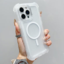 Load image into Gallery viewer, Transparent Matte TPU Hybrid PC 3-in-1 MagSafe Phone Case, For iPhone 13 Pro Max, For iPhone 13 Pro, For iPhone 13, For iPhone 12 Pro Max