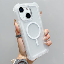 Load image into Gallery viewer, Transparent Matte TPU Hybrid PC 3-in-1 MagSafe Phone Case, For iPhone 13 Pro Max, For iPhone 13 Pro, For iPhone 13, For iPhone 12 Pro Max