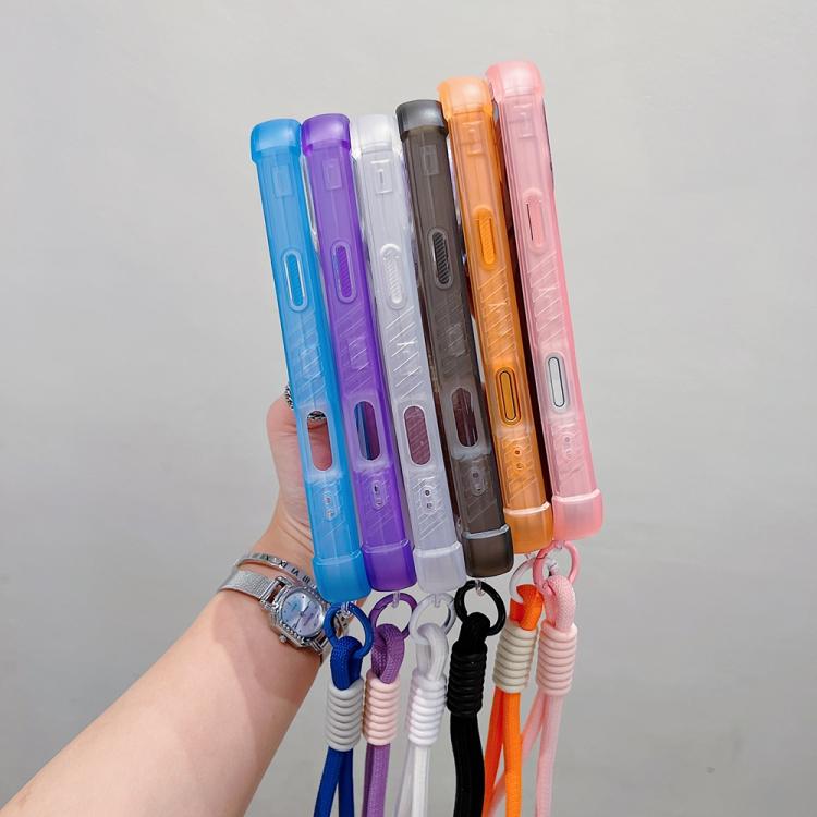 Transparent Matte TPU Hybrid PC 3-in-1 MagSafe Phone Case with Wrist Strap, For iPhone 17 Pro Max, For iPhone 17 Pro, For iPhone 17, For iPhone Air, For iPhone 16 Pro Max, For iPhone 16 Pro, For iPhone 16 Plus, For iPhone 16