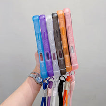 Load image into Gallery viewer, Transparent Matte TPU Hybrid PC 3-in-1 MagSafe Phone Case with Wrist Strap, For iPhone 17 Pro Max, For iPhone 17 Pro, For iPhone 17, For iPhone Air, For iPhone 16 Pro Max, For iPhone 16 Pro, For iPhone 16 Plus, For iPhone 16