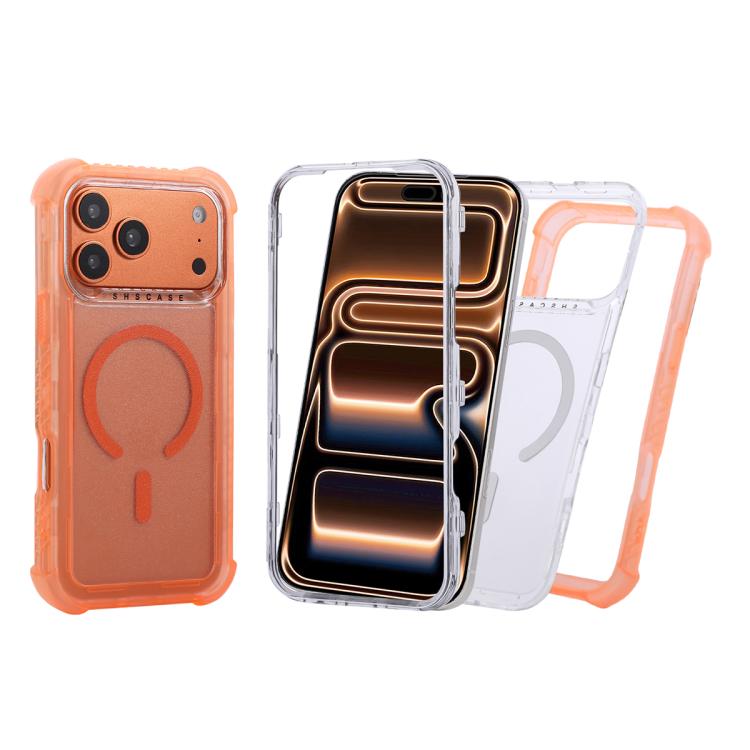 Transparent Matte TPU Hybrid PC 3-in-1 MagSafe Phone Case with Wrist Strap, For iPhone 17 Pro Max, For iPhone 17 Pro, For iPhone 17, For iPhone Air, For iPhone 16 Pro Max, For iPhone 16 Pro, For iPhone 16 Plus, For iPhone 16