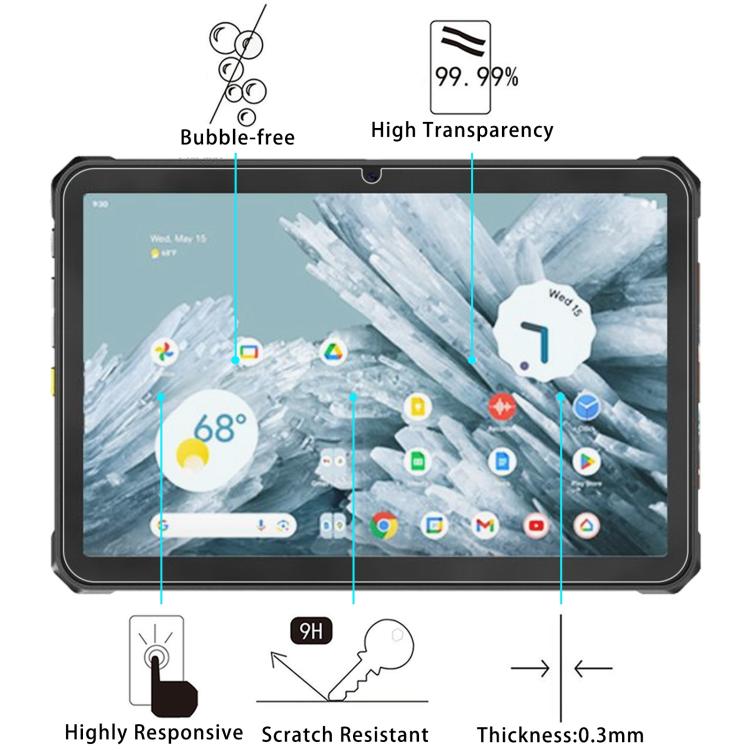 9H 0.3mm Explosion-proof Tempered Glass Film, For ONERugged T2 Ultra 10.95 inch