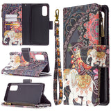 Colored Drawing Pattern Zipper Horizontal Flip Leather Case with Holder & Card Slots & Wallet, For OPPO Reno4 Pro 5G