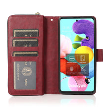 Load image into Gallery viewer, Zipper Wallet Bag Horizontal Flip PU Leather Case with Holder &amp; 9 Card Slots &amp; Wallet &amp; Lanyard &amp; Photo Frame, For Samsung Galaxy A51, For Samsung Galaxy A51 5G, For Samsung Galaxy A70, For Samsung Galaxy A71, For Samsung Galaxy A71 5G                 ...