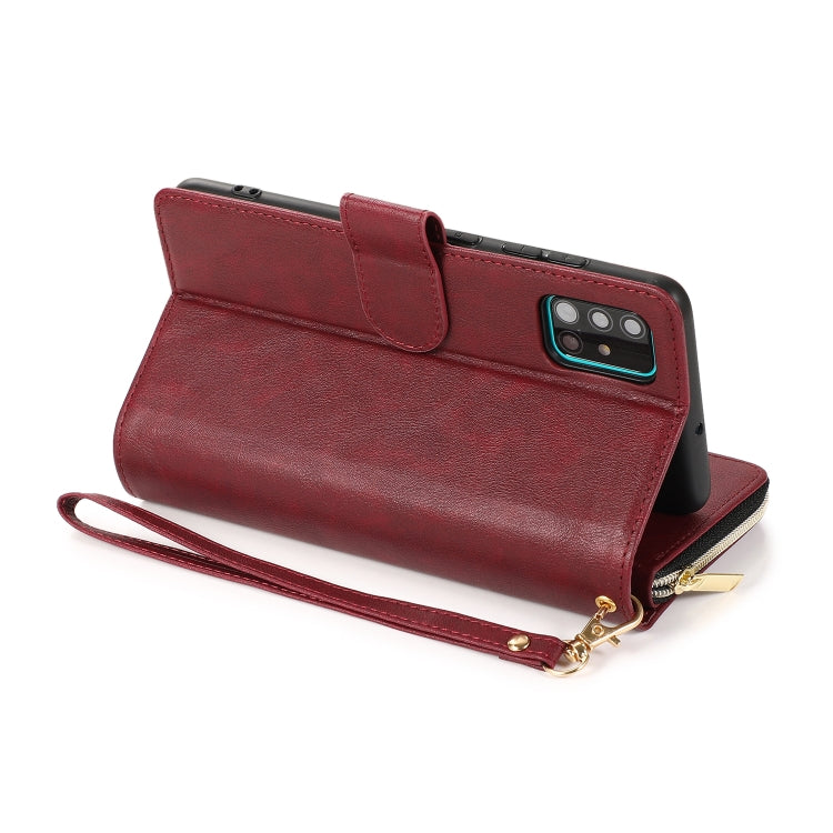 Zipper Wallet Bag Horizontal Flip PU Leather Case with Holder & 9 Card Slots & Wallet & Lanyard & Photo Frame, For Samsung Galaxy A51, For Samsung Galaxy A51 5G, For Samsung Galaxy A70, For Samsung Galaxy A71, For Samsung Galaxy A71 5G                 ...