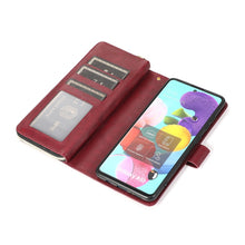 Load image into Gallery viewer, Zipper Wallet Bag Horizontal Flip PU Leather Case with Holder &amp; 9 Card Slots &amp; Wallet &amp; Lanyard &amp; Photo Frame, For Samsung Galaxy A51, For Samsung Galaxy A51 5G, For Samsung Galaxy A70, For Samsung Galaxy A71, For Samsung Galaxy A71 5G                 ...