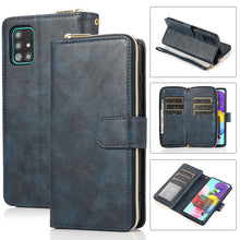 Load image into Gallery viewer, Zipper Wallet Bag Horizontal Flip PU Leather Case with Holder &amp; 9 Card Slots &amp; Wallet &amp; Lanyard &amp; Photo Frame, For Samsung Galaxy A51, For Samsung Galaxy A51 5G, For Samsung Galaxy A70, For Samsung Galaxy A71, For Samsung Galaxy A71 5G                 ...