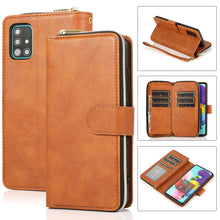 Load image into Gallery viewer, Zipper Wallet Bag Horizontal Flip PU Leather Case with Holder &amp; 9 Card Slots &amp; Wallet &amp; Lanyard &amp; Photo Frame, For Samsung Galaxy A51, For Samsung Galaxy A51 5G, For Samsung Galaxy A70, For Samsung Galaxy A71, For Samsung Galaxy A71 5G                 ...
