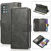 Load image into Gallery viewer, Zipper Wallet Bag Horizontal Flip PU Leather Case with Holder &amp; 9 Card Slots &amp; Wallet &amp; Lanyard &amp; Photo Frame, For Samsung Galaxy A51, For Samsung Galaxy A51 5G, For Samsung Galaxy A70, For Samsung Galaxy A71, For Samsung Galaxy A71 5G                 ...